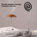 Stainless Steel Tray Base With Mosquito Coil Slot, Ash Holder Multi-Utility. 