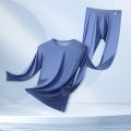 Set of Autumn Trousers Men's Thin Summer Ice Silk Bottoms Ultrathin Tight Lining Trousers Silky Elastic Line Trousers Tops.