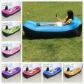 Air sofa inflatable sofa air bed inflatable sleeping bag banana mattress no need air pump easy to carry black stripe⛱⚡/Homeup. 