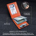 Synthetic Leather Slim Smart Wallet for Men Credit Card Holder Money Clip RFID Blocking Men Thin Bifold Wallet Walet Money Bag. 