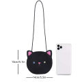 Cartoon Cute Cat Crossbody Bag Coin Wallet Boys and Girls Plush Material Mini Shoulder Bag. 