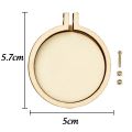 10PCS Mini Embroidery Hoop Wooden Ring Mixed Round Pendant Cross Stitch Frame Kit For Jewelry Keyring Crafts Sewing Accessories. 
