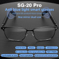 SG-20 Pro TWS 2-in-1 Smart Bluetooth Glasses - Convertible Sunglasses & Clear Lenses, Wireless Audio, Touch Control. 