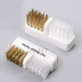 1pc Electric Nail Grinding Head Cleaning Brush Portable Manicure Drills Bits Cleanser Dual Copper Wire Brush Clean Tool Supplies. 