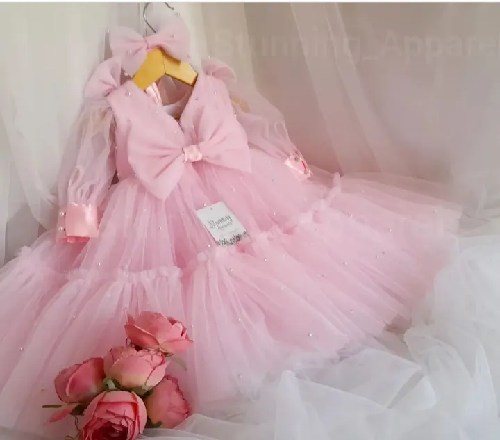 Baby%20pink%20colour%20fancy%20frock%20for%20kids%20girls%20-%20Image%204