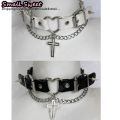 Goth Hair Accessories Harajuku Gothic Lolita Y2K Girl Punk Love Floral Lace Ruffled Hair Band Headband Hair Hoop Choker Necklace. 