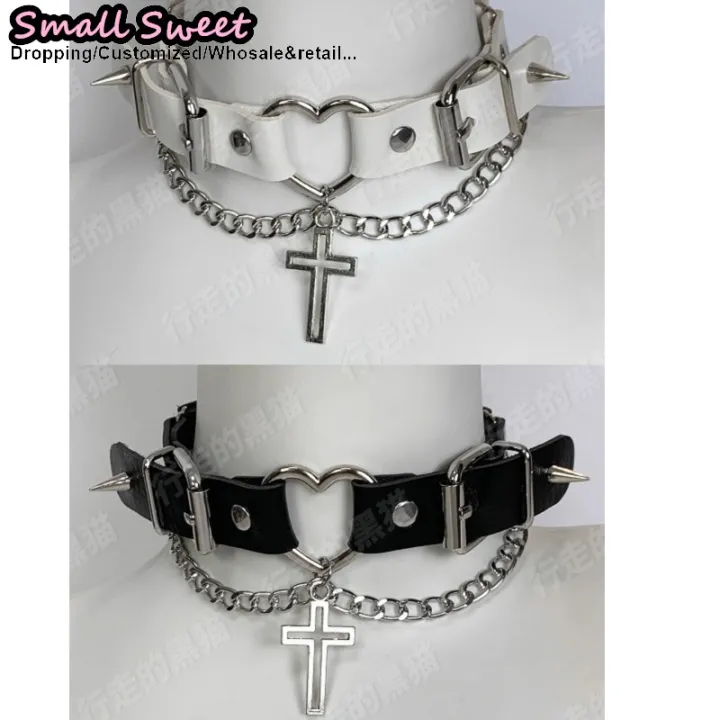 Goth%20Hair%20Accessories%20Harajuku%20Gothic%20Lolita%20Y2K%20Girl%20Punk%20Love%20Floral%20Lace%20Ruffled%20Hair%20Band%20Headband%20Hair%20Hoop%20Choker%20Necklace%20-%20Image%204