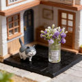 1 Dollhouse Miniature Flower Glass Vase: 1/12 Mini Simulation Flower Plant Vase Decorative Model.