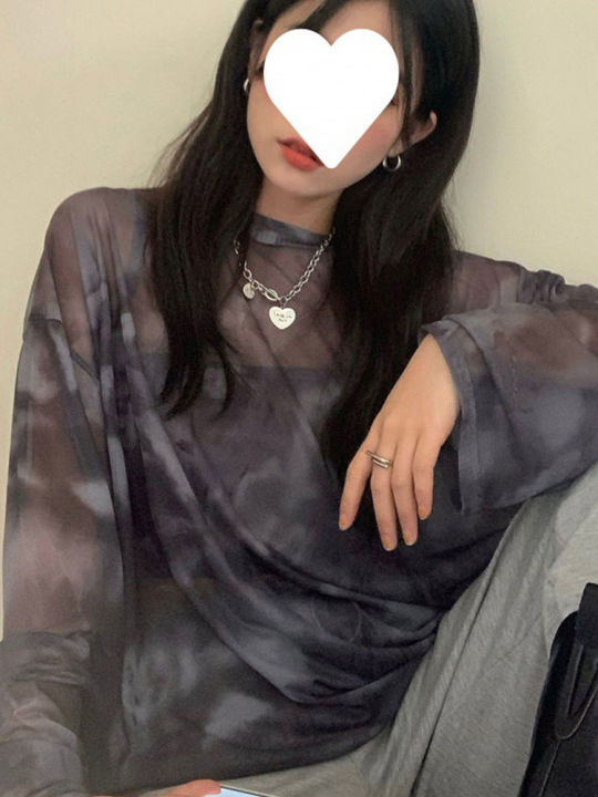 T-shirt%20Women%20Tie%20Dye%20Long%20Sleeve%20Ladies%20Spring%20Loose%20High%20Street%20Stylish%20Thin%20Leisure%20Minimalist%20Harajuku%20Ins%20Comfortable%20Chic%20-%20Image%205