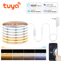 Tuya Smart COB LED Strip DC24V 3M/5M Adjustable 2700K-6500K Dimmable CCT Light Strip for Alexa/ Home Works with SmartLife lightify. 