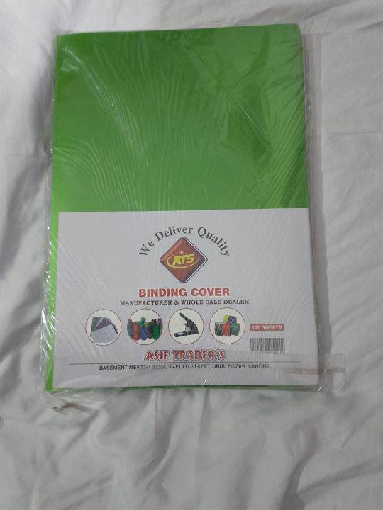 Book Binding sheets,Book Binding Cover Sheets: PVC Plastic, Thickness is very high, unbreakable - Ideal for Copying and Binding, Pack of 100 Sheets (Covers 50 Bindings)