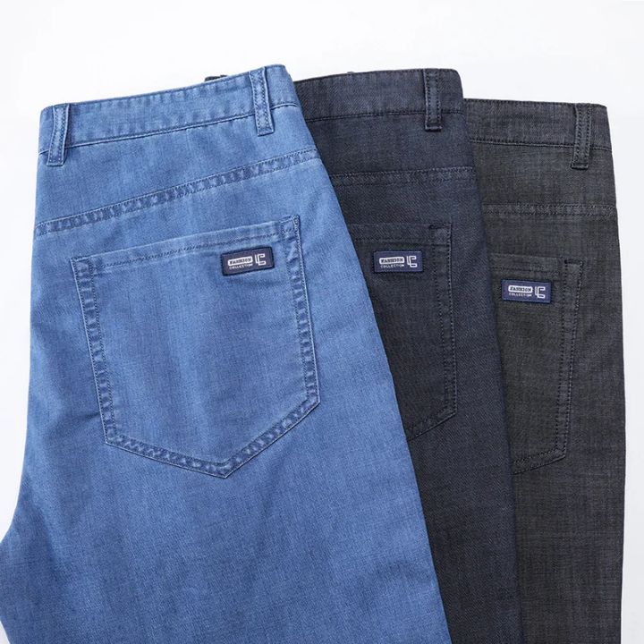 2024%20Summer%20Thin%20Loose%20Jeans%20Male%20Classic%20Men's%20Stretch%20Straight%20Denim%20Shorts%20Business%20Casual%20Fashion%20Shorts%20Large%20Size%2044%2046%20-%20Image%206