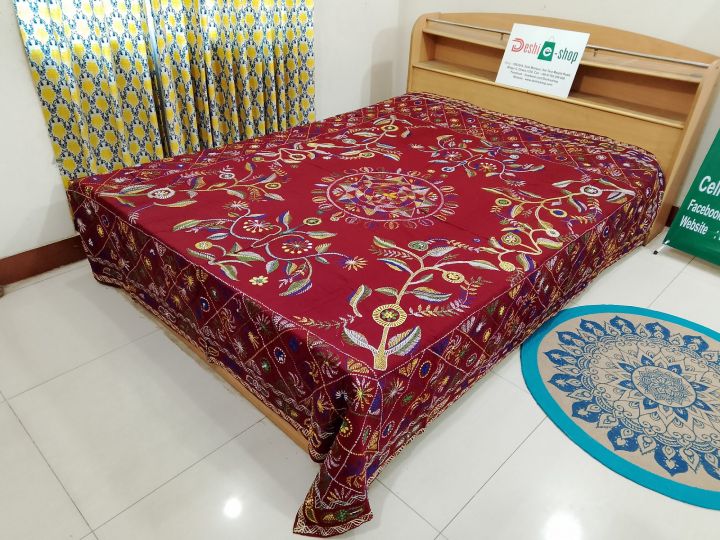 100% Cotton hand stitch king size nakshi kantha