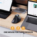 Jomaa RGB Backlit Trackball Mouse Control for Gaming Bluetooth Right Hand Vertical Trackball Mouse for Gamer Windows Mac. 