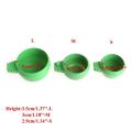 3Pcs/Set Green Plastic Parrot Mini Food Water Bowl Feeder Plastic Birds Pigeons Cage Sand Cup Feeding Tool Accessory. 