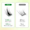 Yelix﻿ Self-adhesive Cluster Lashes Cat Eye Lashes DIY Eyelash Extension NO Glue Lashes Reusable Manga False Eyelashes. 