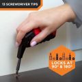 "Kelvin Tools Multipurpose - Ultimate Multitool with 13 Screwdriver Bits, LED Flashlight, Liquid Level, Snap-Action Screwdriver, 3ft Measuring Tape, Carbon Steel Hammering Surface - Perfect for Camping, Hiking, DIY, Survival, Emergency Kit - All-in-One To. 