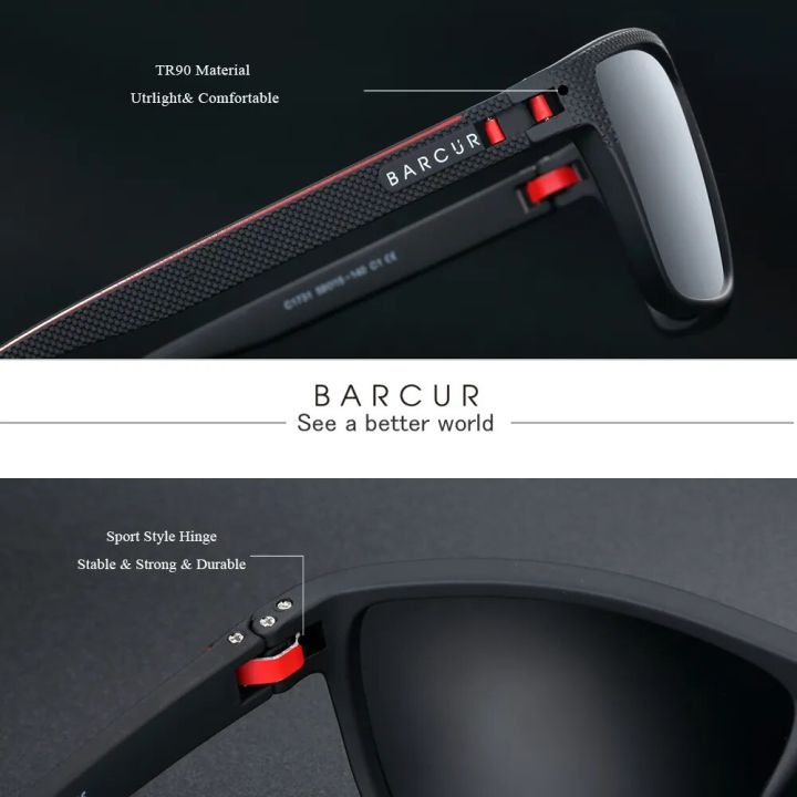 BARCUR%20Design%20TR90%20Sunglasses%20Men%20Polarized%20Light%20Weight%20Sports%20Sun%20Glasses%20Women%20Eyewear%20Accessory%20Oculos%20UVAB%20Protection%20-%20Image%203
