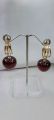 Cherry Drop Earrings/Cute Red Cherry Drop Earrings for Girls - Aesthetic Golden Hoop Fruit Dangle Earrings Jewelry. 