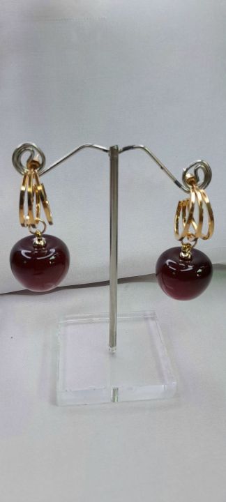 Cherry%20Drop%20Earrings/Cute%20Red%20Cherry%20Drop%20Earrings%20for%20Girls%20-%20Aesthetic%20Golden%20Hoop%20Fruit%20Dangle%20Earrings%20Jewelry%20-%20Image%202