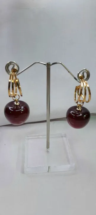 Cherry%20Drop%20Earrings/Cute%20Red%20Cherry%20Drop%20Earrings%20for%20Girls%20-%20Aesthetic%20Golden%20Hoop%20Fruit%20Dangle%20Earrings%20Jewelry%20-%20Image%202