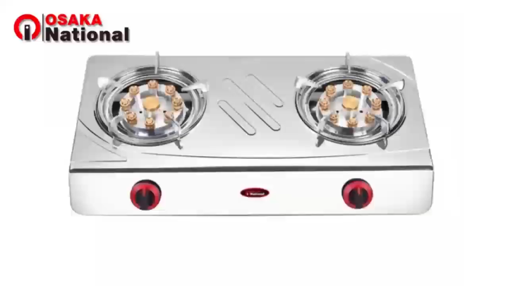 Gas Cooker Double Burner Stainless Steel High Pressure and Infrared Burner