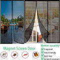 Magnetic Screen Door Net Self Closure Pets Dog Friendly Durable Fiberglass Mesh Curtain Keep Bugs Mosquito Out For Bedroom Door.