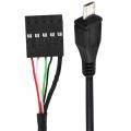 50CM USB 2.0 Micro 5Pin /Mini 5Pin Male to 9Pin Female 2.54 USB Header PCB Motherboard Cable Left/Right angle.