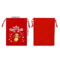 5Pcs/Lot Xmas Patterns Velvet Bags 9x12 15x20cm Small Christmas Candy Gift Bag Drawstring Pouch Boutique Jewelry Packaging Bags.