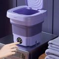 8L Small Folding Washing Machine Student Dormitory Underwear Socks Mini Cleaning Machine Portable Laundry Bucket Washing Machine. 