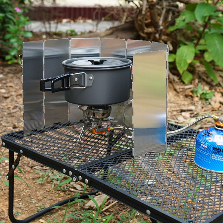 8/9/10%20Plates%20Gas%20Stove%20Wind%20Shield%20Outdoor%20Camping%20Picnic%20Cooking%20Burner%20Windproof%20Screen%20Aluminum%20Alloy%20Wind%20Screen%20-%20Image%207