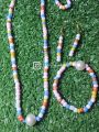 matching beads pendant, bracelet, ring and earrings set/ beaded set/ handmade beaded jewelry set/ seed beads jewelry set / with free gift. 