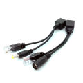 JIENUO POE Adapter Cable RJ45 Injector Splitter Network Power over Ethernet PoE Adapter Injector Splitter Kit.