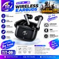 TIT-09 Wireless Bluetooth Earbuds | Touch Control, Deep Bass, ENC Noise Reduction, Gaming Mode, Charging Case & Type-C Charging. 