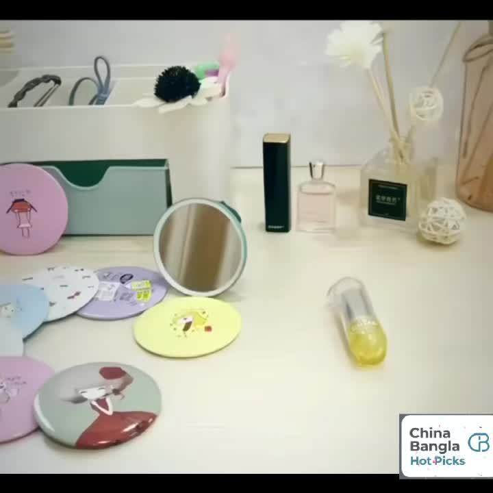 Elegant Compact Kawaii Pocket Mirror | Cute Tin Makeup Mirror | Must ...