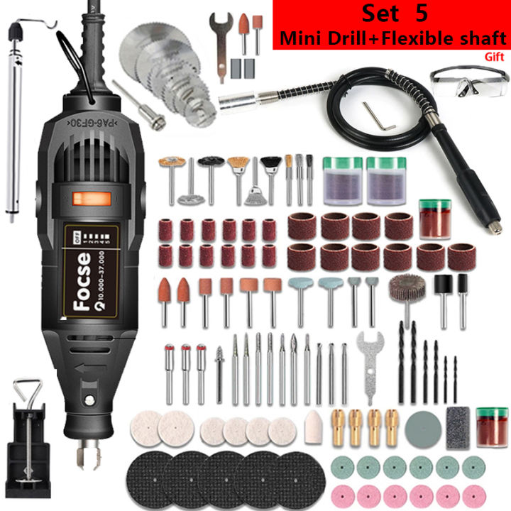 Electric Mini Drill 180W Grinder Engraving Rotary Tool Variable Speed ...