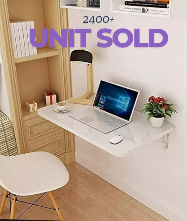 Wall Mount Foldable Laptop Table/space saving laptop table /Floating Study/ Folding Dining Shelf table furniture table . Imported quality table for house use