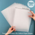 30 Sheets Vellum Paper 8.5x11inch Frosted Smooth Vellum Paper Sheets Translucent Paper Tracing Vellum Paper for Crafts Tracing. 