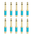 2/6/10Pcs RCA Jack Audio Connector 6.35mm Mono Male Plug to RCA Female Jack Speaker Adapter Converter Connector. 