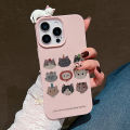 Cartoon 3D Cute Cat Case For iPhone 17 Pro Max Cover 11 16 12 13 14 15 Pro Max 17 Air 15 16 Plus Shockproof Soft Leather Funda. 
