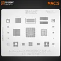 Amaoe Mac1-9 BGA Reballing Stencil For Mac M1 T2 MacBook Pro A2159 A1534 A1706 A1707 EN EM SSD DDR WiFi CPU NAND Power IC Chip. 