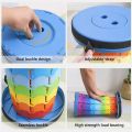 Thickened Travel Outdoor Rainbow Retractable Folding Stool, High-speed Rail and Train Portable Retractable Stool, Outdoor Chair.