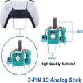 For PS5/PS4/Xbox One Series 3D Analog Sensor Module Controller Joystick Axis Analog Thumb Sticks & Cap. 