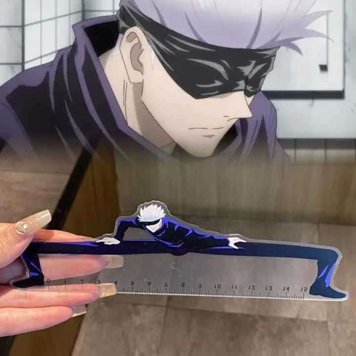 15cm Creative Satoru Gojo Ruler Figure Acrylic Clear Jujutsu Kaisen ...