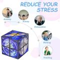 2 in 1 Star Sky Cube Magic Cube EDC Toy Infinity Cube Fidget Toy Puzzle Twist Toy Creative Decompression Plaything Birthday . 