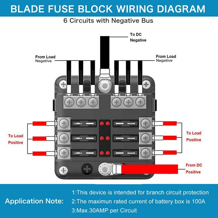 12V%20Fuse%20Block%206%20Way%20with%20LED%20Indicator%20Light%2012%20Volt%20Fuse%20Box%20ATO/ATC%20Marine%20Fuse%20Panel%20Waterproof%2024V%20For%20Automotive%20Boat%20Car%20-%20Image%205