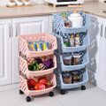 4 Layer Fruit Vegetable Organizer Storage Basket Multifunctional High Capacity Stackable Hollow-out for Kitchen. 
