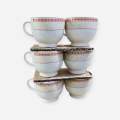 Pack of 6 Tea Cup / Mug Set Ceramic Material 200ml New style Set Multi Design. 