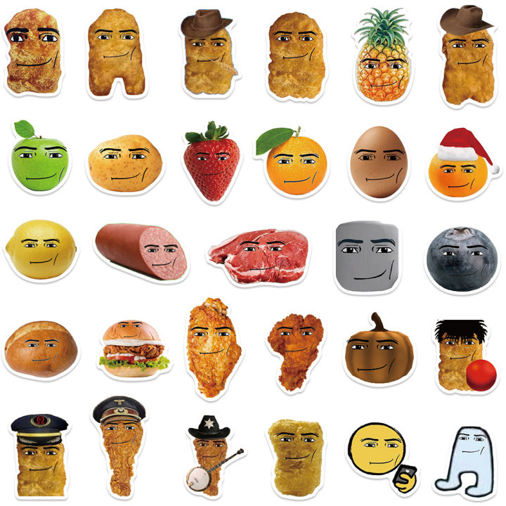 50Pcs%20Cute%20Robloxs%20Face%20Stickers%20Chicken%20Nugget%20Meme%20DIY%20Stickers%20Scrapbooking%20Phone%20Luggage%20Skateboard%20%20Waterproof%20Decals%20-%20Image%204