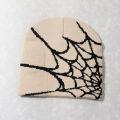 Knitting Spider Web Design Hat Skullies Beanies for Men Women Pullover Pile Cap Y2k Goth Warm Beanie Hats New Hip-hop Street Cap.